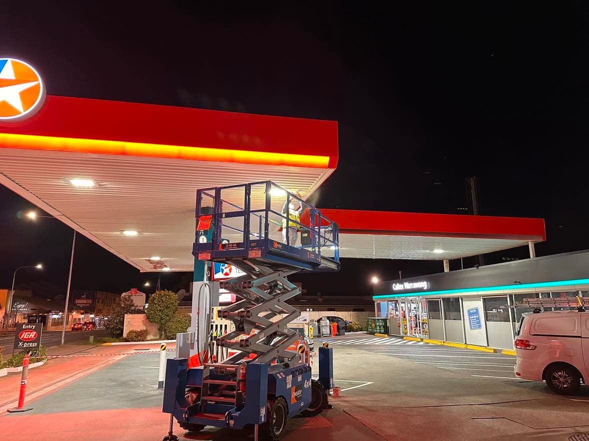 Service station repaint